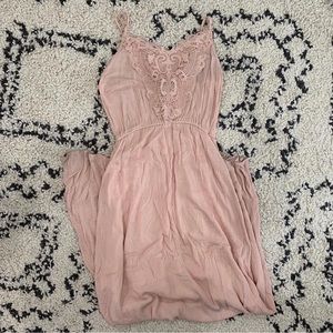 Small light pink francescas maxi dress